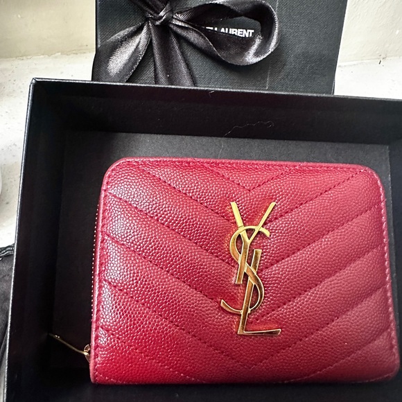 SOLD - 💎AUTH Saint Laurent YSL CASSANDRE ZIP AROUND WALLET - Picture 7 of 15